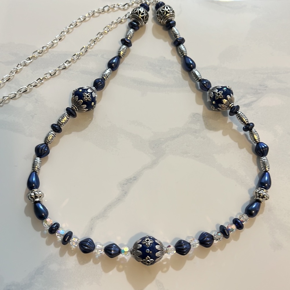 Blue Beaded Necklace